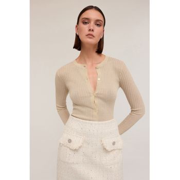 Cardigan slim fit cu nasturi