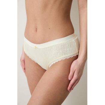 Chiloti brazilieni cu insertii de dantela