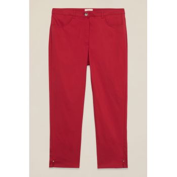 Pantaloni capri din amestec de bumbac