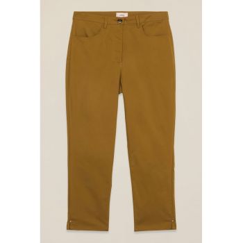 Pantaloni capri din amestec de bumbac