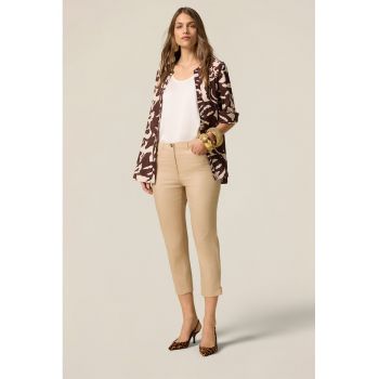 Pantaloni capri din amestec de bumbac