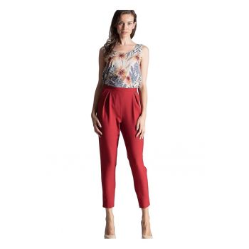 Pantaloni dama -  Poliester - Rosu