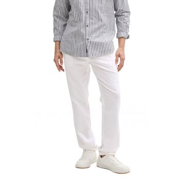 Pantaloni din amestec de in cu snur