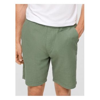 Pantaloni scurti barbati - din bumbac - Regular fit - Verde