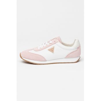 Pantofi sport cu insertii din piele intoarsa