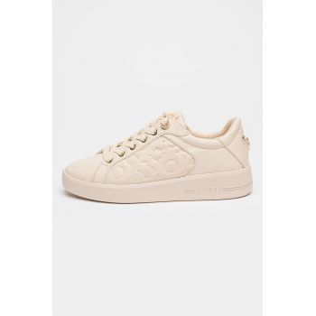Pantofi sport din piele ecologica cu logo stantat