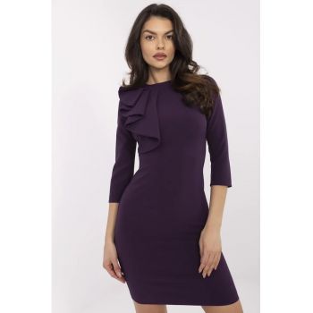 Rochie cambrata cu volane