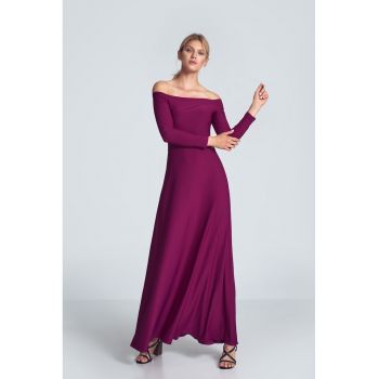 Rochie de seara dama Gahennin M707 burgundy