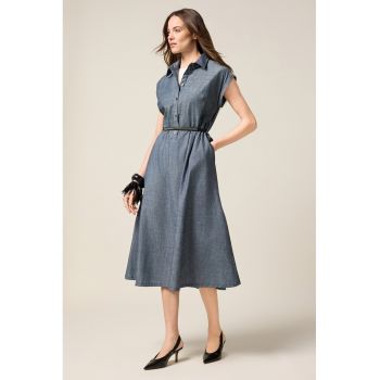 Rochie evazata cu buzunare laterale