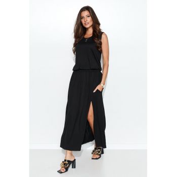 Rochie fara maneci cu crapatura laterala -