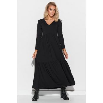 Rochie maxi cu decolteu in V