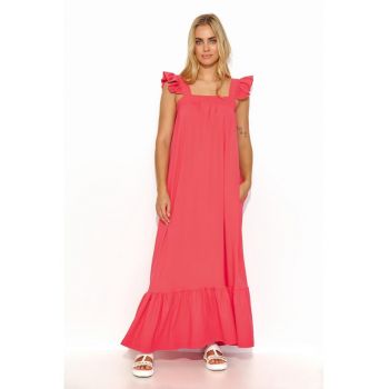 Rochie maxi cu volane