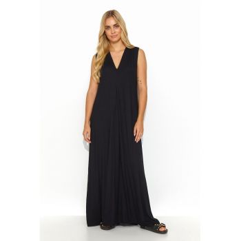 Rochie maxi larga cu decolteu in V