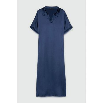 Rochie maxi polo din satin