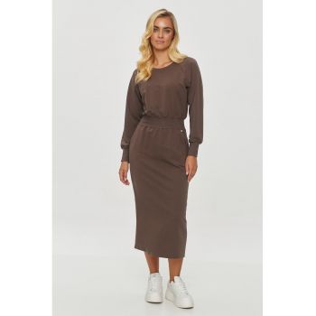 Rochie midi cu buzunare oblice