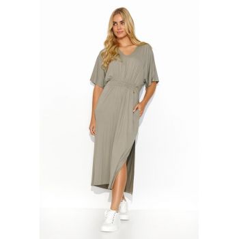 Rochie midi din jerseu cu drapaje