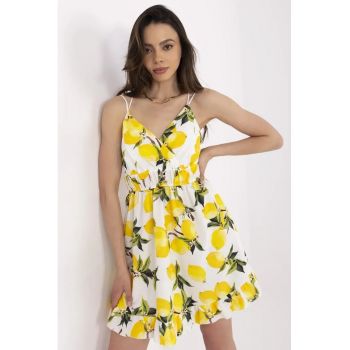 Rochie mini cu imprimeu cu citrice -
