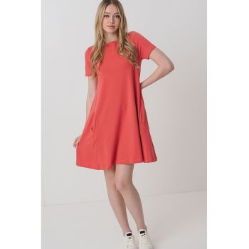 Rochie mini evazata cu buzunare laterale