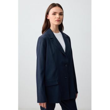 Sacou supradimensionat din amestec de tencel
