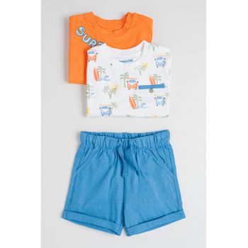 Set de imbracaminte cu imprimeu grafic -3 piese