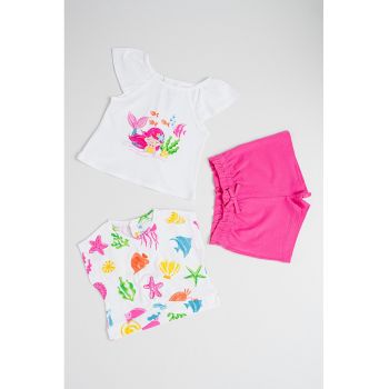 Set de tricouri si pantaloni scurti - 3 piese