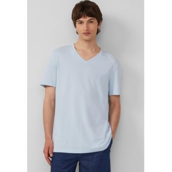 Tricou barbati cu decolteu in V - Regular fit - din bumbac
