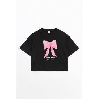 Tricou crop din bumbac