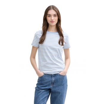 Tricou de bumbac cu model in dungi