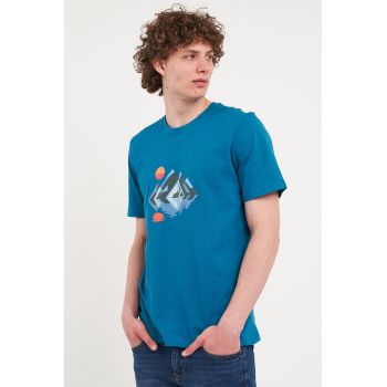 Tricou din bumbac cu imprimeu pe partea din fata