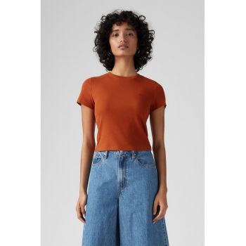 Tricou slim fit crop Essential