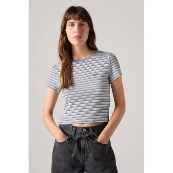 Tricou slim fit crop Essential