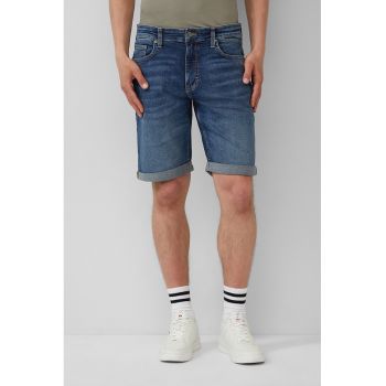 Bermude din denim cu talie medie