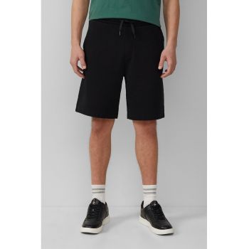 Bermude relaxed fit de bumbac cu snur