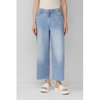 Blugi crop cu talie inalta
