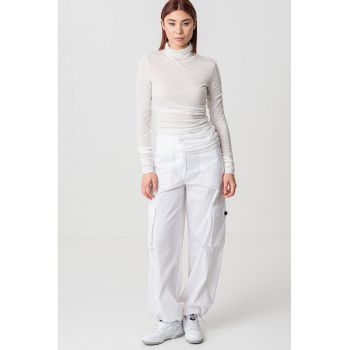 Bluza de lyocell si lana cu guler inalt