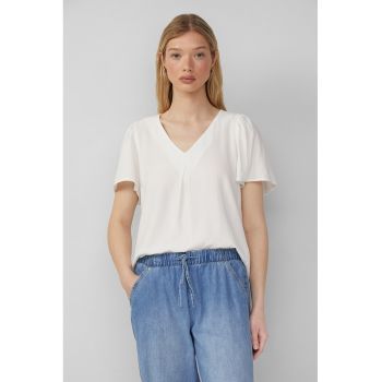Bluza uni cu decolteu in V