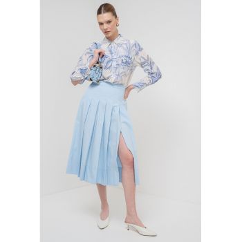 Fusta midi cu model plisat Dritto