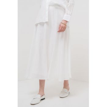 Fusta midi evazata Nippon Ramie