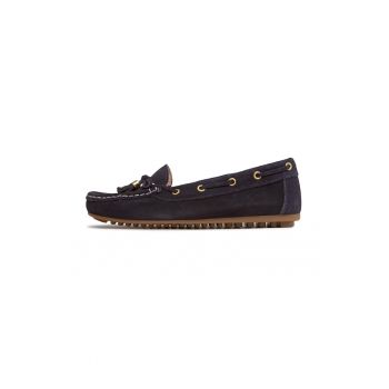 Mocasini dama -  317686 - Piele intoarsa - Albastru
