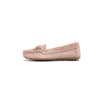 Mocasini dama -  317709 - Piele intoarsa - Roz