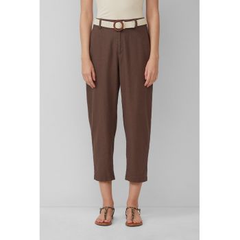 Pantaloni conici din amestec de in