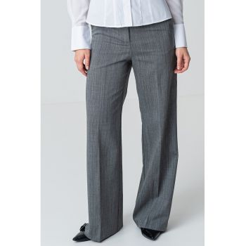 Pantaloni de lana cu croiala ampla