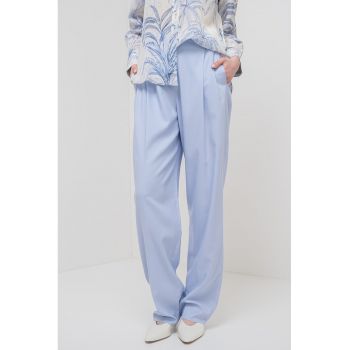 Pantaloni drepti cu talie inalta