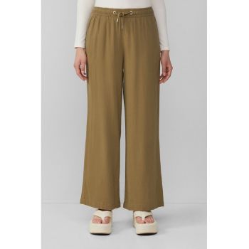 Pantaloni drepti din amestec de in