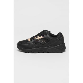 Pantofi sport low-cut din piele ecologica cu insertii din material textil Gali