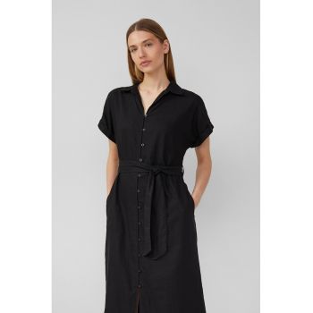 Rochie-camasa midi din amestec de in