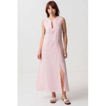 Rochie de in cu decolteu in V si slituri laterale