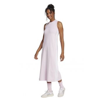 Rochie lunga din amestec de bumbac cu slit lateral