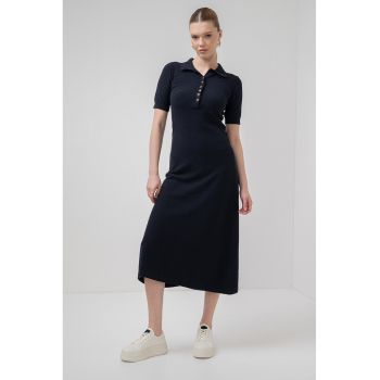 Rochie midi dreapta din amestec de bumbac Cesena