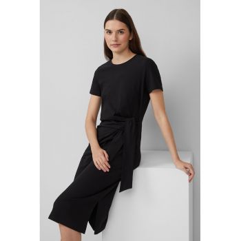 Rochie-tricou cu cordon in talie